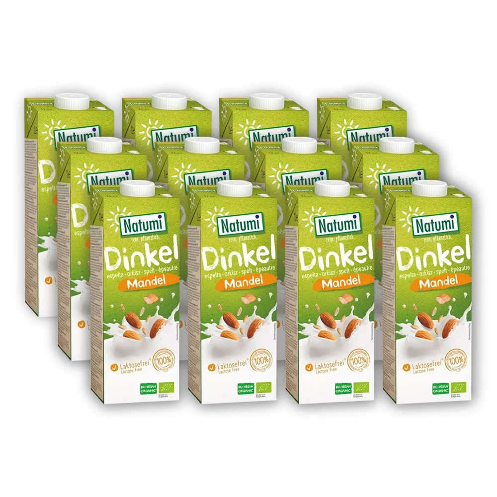 Zestaw NATUMI Napój Orkiszowo-Migdałowy BIO (1L) x12 szt. - Nabea.pl