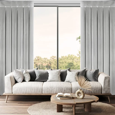 Zasłona SREBRNA 85X250 SZELKI