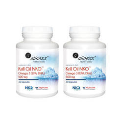 Zestaw 2x Aliness Krill Oil NKO 500 mg x 60 kaps.