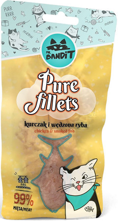 MR.BANDIT Pure Fillets Kurczak i Wędzona Ryba dla kota 30g