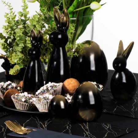 Ozdoba Wielkanocna, Figurka ceramiczna, kolor czarny, rozmiar 6 x 8 x 6 cm