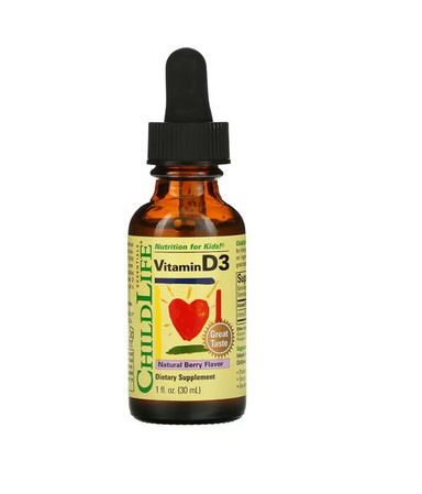 CHILDLIFE Essentials Witamina D3 - Naturalna Jagoda w kroplach 30 ml