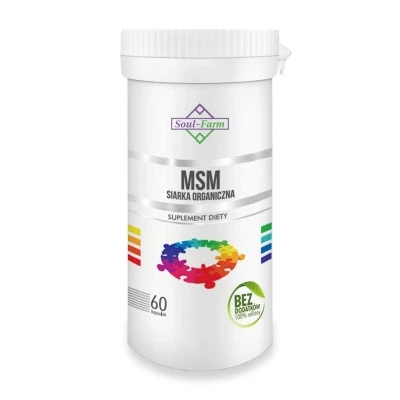 Soul Farm MSM 500 mg siarka organiczna 60 kaps.
