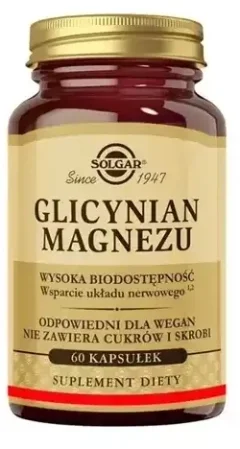 Solgar Magnez Glicynian 60 kaps.