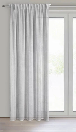 ZASŁONA GOTOWA ALEKSA NA TAŚMIE 140 X 270 CM SREBRNY