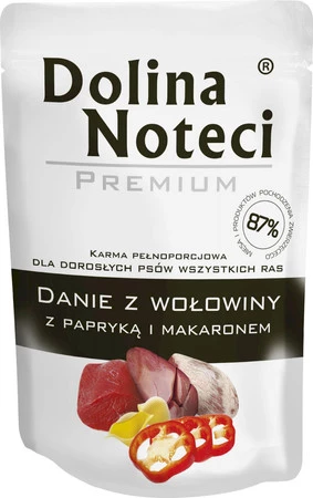 DOLINA NOTECI Danie Wołowina Papryka Makaron 100g