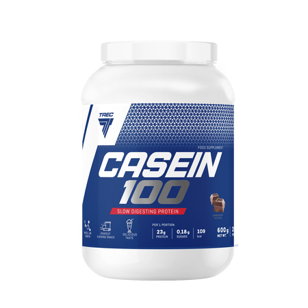 Trec CASEIN 100 Kazeina odżywka białkowa na noc 600g smak czekolada