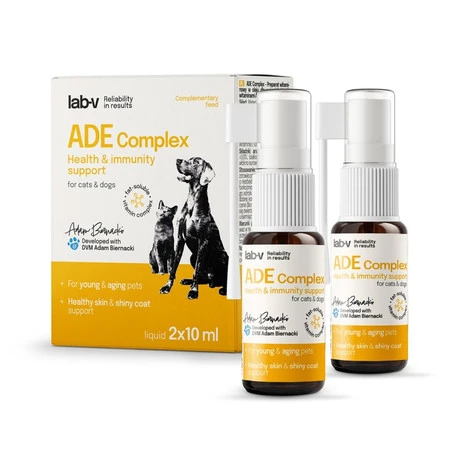 Lab-V ADE Complex kompleks witamin A, D i E w formie spreju dla psów i kotów 10ml x2