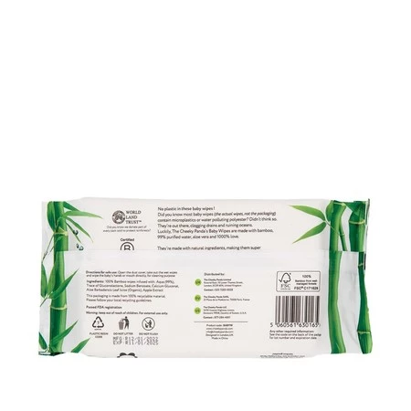 Cheeky Panda, Chusteczki nawilżane dla dzieci, 60 szt.