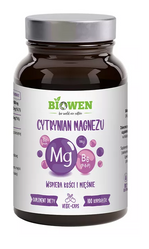 Biowen Cytrynian magnezu z witaminą B6 - 100 kaps.