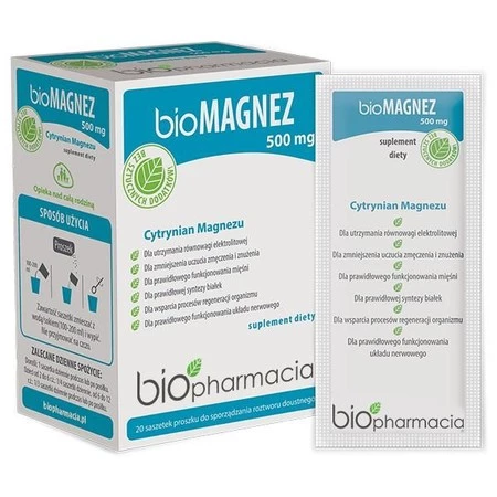 Biopharmacia bioMagnez 500 mg 20 saszetek