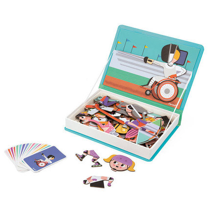 Janod Magnetyczna układanka Sport Magnetibook