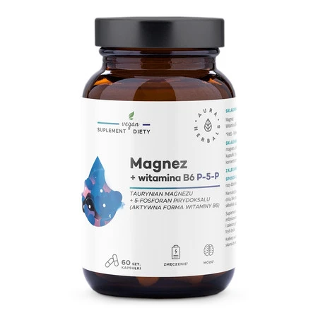 Aura Herbals Magnez + witamina  B6 P-5-P  60 szt