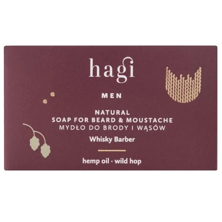 Hagi Men - Naturalne mydło do brody i wąsów Whisky Barber 100g