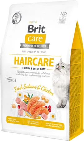 BRIT CARE Cat GF Adult HAIRCARE Łosoś Kurczak 2kg