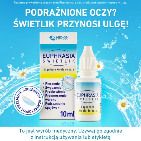 Nexon Euphrasia Świetlik Łagodzące Krople Do Oczu 10ml