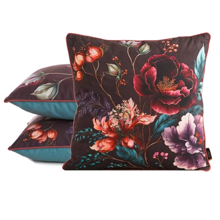 POSZEWKA VELVET 129 45 X 45 CM BORDOWY