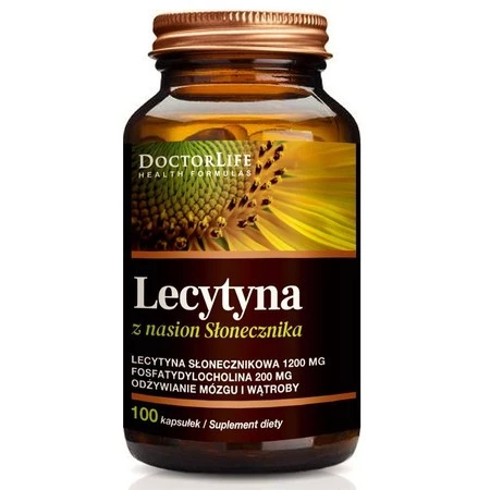 Doctor Life Sunflower Lecithin lecytyna słonecznikowa 1000 mg suplement diety 100 kaps.