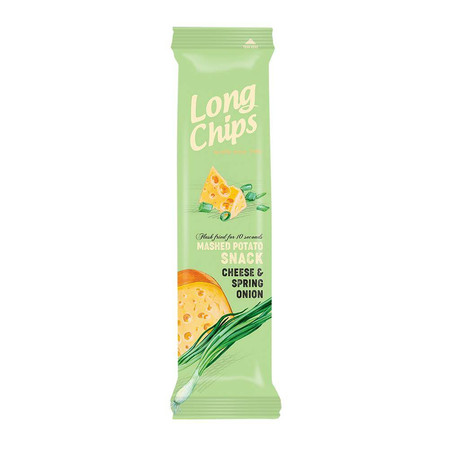 Long Chips Chipsy ziemniaczane o smaku sera z cebulką 75 g