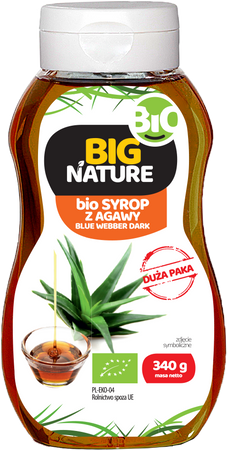 Syrop z agawy blue webber dark bio 340g