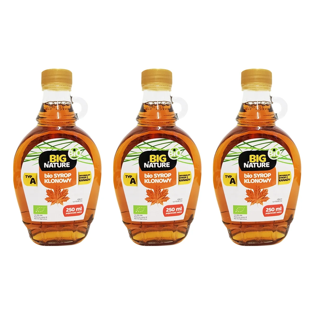 Zestaw 3x Big Nature Syrop Klonowy BIO 250 ml - Nabea.pl