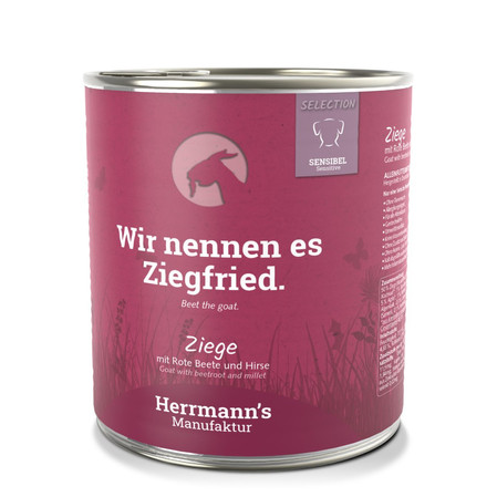 Zestaw 10x HERRMANN'S Selection Sensitive Dog Ziege - kozina z burakiem (800g)