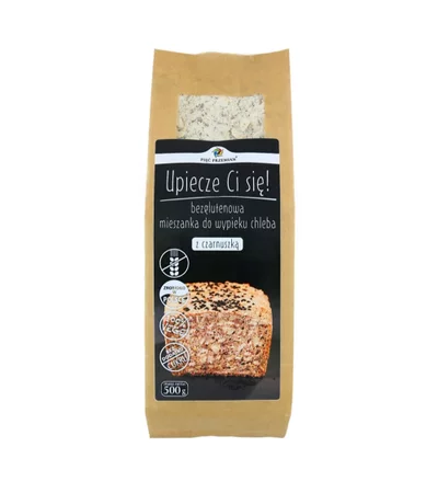 Zestaw: 5x Pięć Przemian - Bezglutenowa mieszanka do wypieku chleba z czarnuszką - 500 g