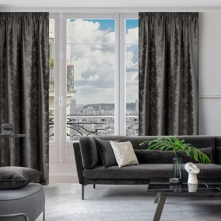 ZASŁONA GOTOWA ADRIA NA TAŚMIE 140 X 270 CM GRAFITOWY