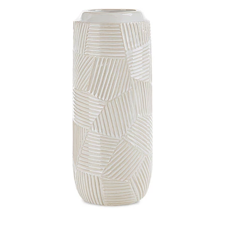 WAZON DEKORACYJNY ROMINA (03) O 12 X 30 CM KREMOWY