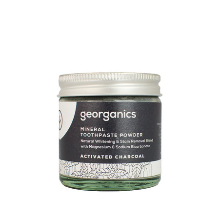 Georganics, Proszek do mycia zębów, do codziennej pielęgnacji, z aktywnym węglem, 60 ml