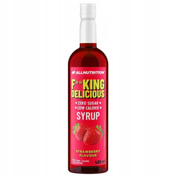 ALLNUTRITION Fitking Delicious Syrop smak truskawka 420 ml KRÓTKA DATA 2026-06-30