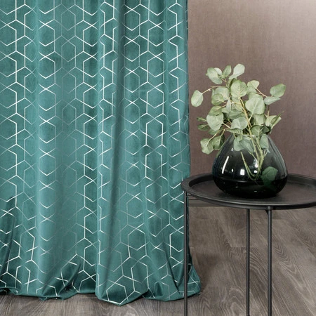 ZASŁONA GOTOWA MANDI 135 X 250 CM TURKUSOWY