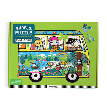 Mudpuppy Puzzle konturowe Van podróżniczy 75 elementów 5+