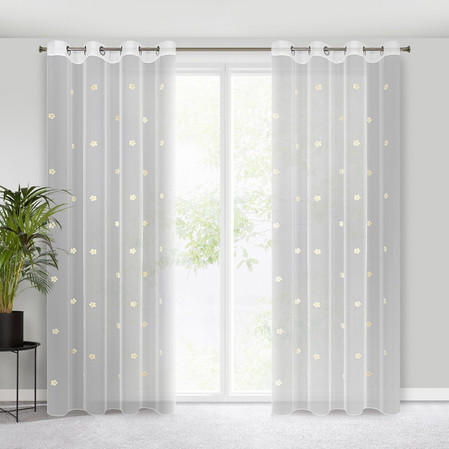 FIRANA GOTOWA ELSA 140 X 250 CM BIAŁY