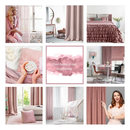 ZASŁONA GOTOWA PIERRE NA TAŚMIE 140 X 300 CM CIEMNORÓŻOWY