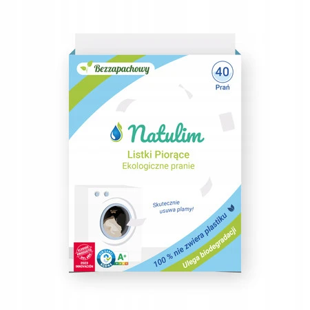 Natulim Eko listki do prania Bezzapachowe 40 szt.