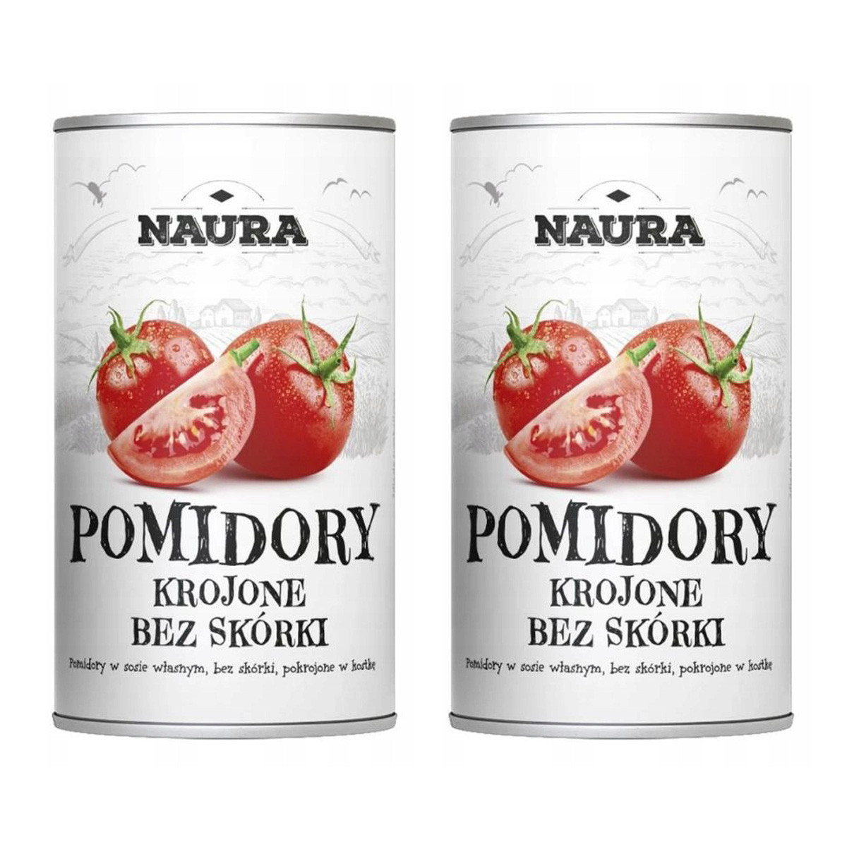 Zestaw 2x Pomidory krojone bez skórki 400 g - Nabea.pl