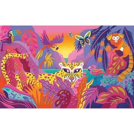 Janod Zestaw kreatywny Malowanie farbami 3D Dżungla 7+