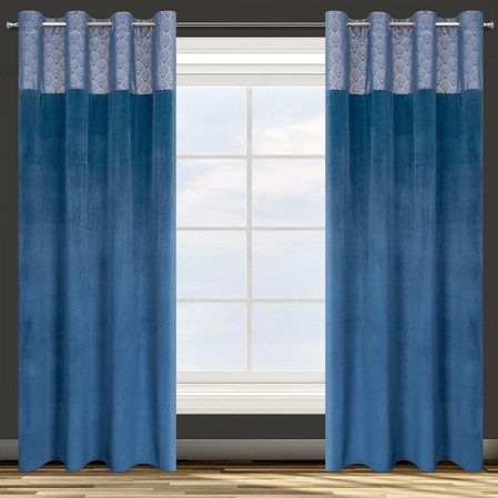 ZASŁONA GOTOWA D91 AGNES 140 X 250 CM GRANATOWY