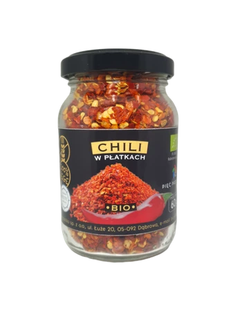 PIĘĆ PRZEMIAN CHILI PŁATKI BEZGLUTENOWE BIO 60 g