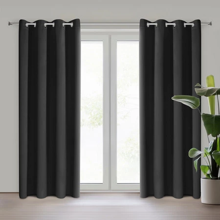 ZASŁONA GOTOWA D91 PARISA 135 X 250 CM CZARNY