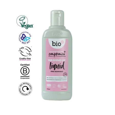 Bio-D, Hipoalergiczny płyn do mycia naczyń, Grejpfrut, 750 ml
