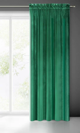 ZASŁONA GOTOWA SAMANTA NA TAŚMIE 140 X 300 CM ZIELONY