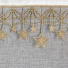 Firana rozm.: 140 x 250 cm, biała ze złotymi gwiazdkami kółka