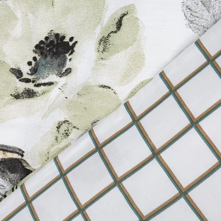 Komplet pościeli satynowej Spring 32, 220 x 200 cm, Biały