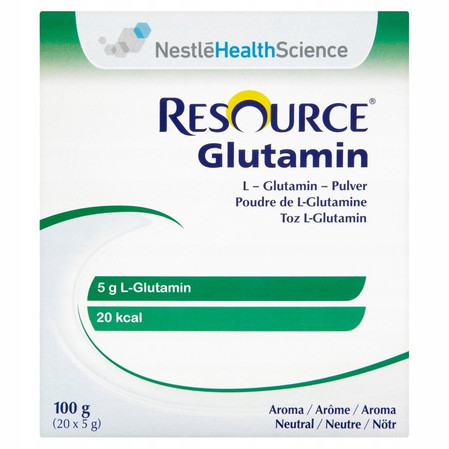Resource Glutamin Dieta cząstkowa w proszku smak neutralny 20 x 5 g