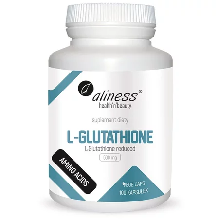 Aliness L-Glutathione reduced 500 mg x 100 Vege caps.