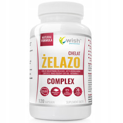 Wish Żelazo Chelat Complex 120 kaps. vege