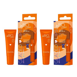 Zestaw: 2x BeBio Glazed Lips naturalny żelowy olejek do ust Crunchy 10ml