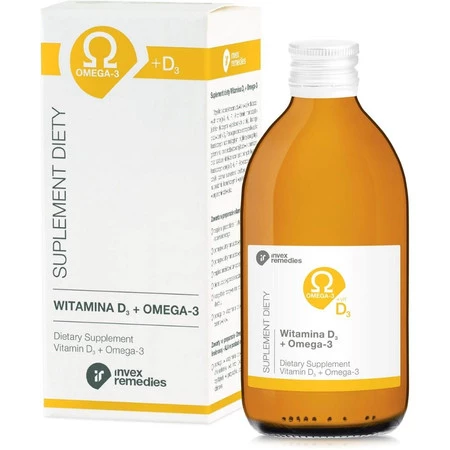 Invex Remedies Witamina D3 + Omega-3 300ml